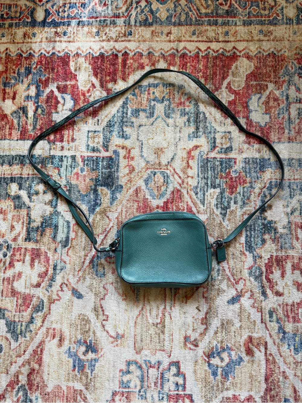 Coach Pebble Leather Crossbody in Green